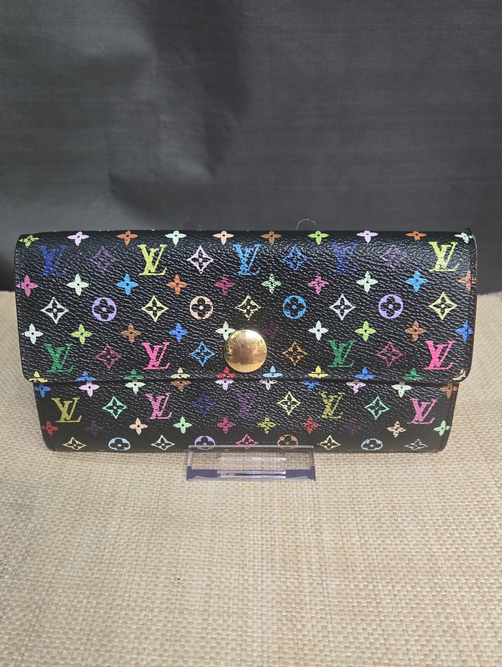 Louis Vuitton Black Murakomi Sarah Monogram Snap-Wallet